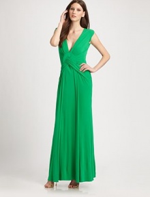 This floor-length silk crepe jersey style features an intriguing cross-front detail.Plunging V necklineSleevelessCross front detailConcealed back zipAbout 50 from natural waistSilkDry cleanImportedModel shown is 5'10½ (179cm) wearing US size 4. Additional Information Women's Premier Designer & Contemporary Size Guide This floor-length silk crepe jersey style features an intriguing cross-front detail.Plunging V necklineSleevelessCross front detailConcealed back zipAbout 50 from natural waistSilkDry cleanImportedModel shown is 5'10½ (179cm) wearing US size 4. Additional Information Women's Premier Designer & Contemporary Size Guide