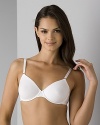 For over 120 years, HANRO of Switzerland has been the leader in luxurious intimate apparel distinguished by uncompromised quality and style, exquisite fabrics, and exceptional comfort. Hanro cotton sensation underwire bra defines European luxury comfort. Soft cotton underwire bra with hook and eye closure and adjustable straps.