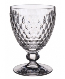 Serve traditional port in elegance with the Boston claret. Multiple and brilliantly faceted cuts capture and refract the light, creating a unique diamond-shaped pattern. The distinctive stem features a bubble accent. Serve traditional port in elegance with the Boston claret. Multiple and brilliantly faceted cuts capture and refract the light, creating a unique diamond-shaped pattern. The distinctive stem features a bubble accent.