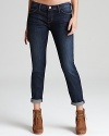 These rolled Current/Elliott jeans are the new look for fall-weekend-perfect with booties and a Fair Isle sweater.