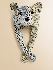 Plush cashmere hat in an overwhelmingly cute leopard silhouette. CashmereFully linedHand washImported Plush cashmere hat in an overwhelmingly cute leopard silhouette. CashmereFully linedHand washImported