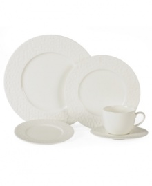 Evoking the charming air of outdoor dining, Lattice place settings from Mikasa dinnerware feature a beautiful raised crosshatch pattern in a matte and glossy finish. Neutral and elegant, this bone china collection can be enjoyed on the veranda or in the dining room. Evoking the charming air of outdoor dining, Lattice place settings from Mikasa dinnerware feature a beautiful raised crosshatch pattern in a matte and glossy finish. Neutral and elegant, this bone china collection can be enjoyed on the veranda or in the dining room.