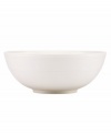 Elegance comes easy with this serving bowl from kate spade new york's Fair Harbor white dinnerware. It's a must-have for spaghetti or grilled chicken salad. Durable stoneware in a milky white hue is half glazed, half matte and totally timeless.