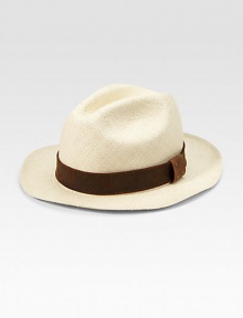 Stay cool in the summer heat with this incredibly stylish straw hat with contrasting, studded band.100% strawBrim, about 2Spot cleanMade in USA Stay cool in the summer heat with this incredibly stylish straw hat with contrasting, studded band.100% strawBrim, about 2Spot cleanMade in USA