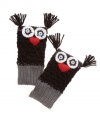 Wise up your winter look with American Rag's fingerless gloves, featuring an owl motif-- they're super-cute for the season!