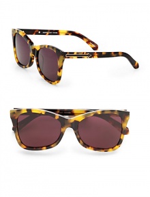 Be laid-back and cool with these lightweight acetate frames. Available in crazy tortoise with brown lens. Arrow accented temples100% UV protectionImported Be laid-back and cool with these lightweight acetate frames. Available in crazy tortoise with brown lens. Arrow accented temples100% UV protectionImported