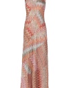 Ultra-stylish coral multicolor maxi dress - Make a statement in this chic dress thats super flattering and easy to wear - Luxurious patchwork print thats classic Missoni - Style with a cashmere throw, platforms, and a multi-layer necklace - Wear with ballet flats and a slim denim jacket for everyday chic