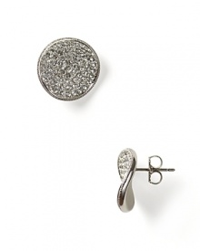 Concave wave micropave crystal earrings from Nadri.