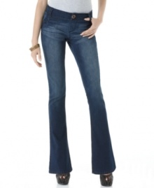 In a soft stretch knit, these Jolt flared jeans are ultra-cute & comfy -- the hottest denim style for fall! In a soft stretch knit, these Jolt flared jeans are ultra-cute & comfy -- the hottest denim style for fall!