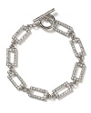 Lauren by Ralph Lauren's rectangular link bracelet is an elegant choice that's as easy with a favorite cocktail dress as with a crisp white blouse.