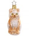 It's pet-tacular! Adorn your Christmas tree with this adorable Green Eyes Only ornament from Inge-Glas. Mouth-blown and handcrafted, this keepsake is sure to be the topic of discussion at your holiday party.