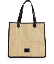 Get your style summer-ready with this chic straw shoulder bag from Marc by Marc Jacobs - Classic carryall shape, contrasting black trim, two top carrying handles - Pair with a floral mini-dress, an oversized cardigan, and wedge heels Get your style summer-ready with this chic straw shoulder bag from Marc by Marc Jacobs - Classic carryall shape, contrasting black trim, two top carrying handles - Pair with a floral mini-dress, an oversized cardigan, and wedge heels