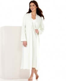 Wrap yourself in ultimate comfort with an everyday essential with sweet lace detailing from Charter Club. Wrap yourself in ultimate comfort with an everyday essential with sweet lace detailing from Charter Club.