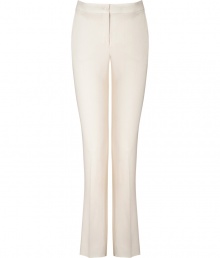 Inject instant chic into your workweek look with these flattering straight leg pants from Etro - Flat front, off-seam pockets, back welt pockets, straight leg, slim fit - Wear with a tie-neck blouse, a slim trench, and platform pumps