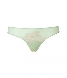 Turn up the heat with this luxe lace-laden thong from La Perla - Lace-detailed front, slim waistband- Pair with a bra or chemise for a sexy lounge look
