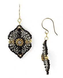 Miguel Ases' floral-shaped earrings are a glamourous take on beads. Equal parts delicate and dramatic, these shapely drops beg for a bold lip and slinky gown. Miguel Ases' floral-shaped earrings are a glamourous take on beads. Equal parts delicate and dramatic, these shapely drops beg for a bold lip and slinky gown.