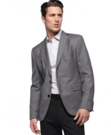 Button-up your professional look with this Hugo Boss blazer. Button-up your professional look with this Hugo Boss blazer.