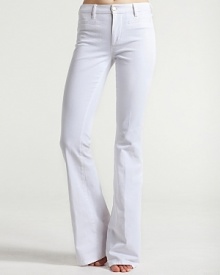 The season's essential white pant is realized by MiH in this flare leg jean that elongates the appearance of your legs and fits like a dream. For nautical-chic, pair the five-pocket silhouette with a striped tee and espadrilles, plus a blazer for when it cools off at night.