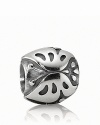 PANDORA's sterling silver butterfly charm inspires its wear to spread her wings and take flight.