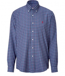 Classic blue and pink twill custom fit shirt - This slim tailored shirt is a great modern take on the traditional dress shirt - On-trend plaid pattern with small polo logo on chest - Pair with slim trousers, a blazer, and motorcycle boots for grunge-meets-preppy - Try with jeans and a chunky wool cardigan Classic blue and pink twill custom fit shirt - This slim tailored shirt is a great modern take on the traditional dress shirt - On-trend plaid pattern with small polo logo on chest - Pair with slim trousers, a blazer, and motorcycle boots for grunge-meets-preppy - Try with jeans and a chunky wool cardigan