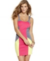 Light up the night in technicolor with this colorblocked dress from Wishes Wishes Wishes – a sporty twist on a hot design!