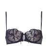 Turn up the heat in this ultra-luxe lace-up bra from La Perla - Lace-up front detail, lace overlay, underwire, d?colletage-enhancing shape, adjustable wide set straps, back hook and eye closure - Perfect under a low cut sheath dress or paired with matching panties for stylish lounging