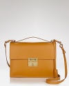Precision crafted from smooth leather, this shoulder bag from Salvatore Ferragamo is an ever-chic investment with proportions that ease the transition from day to night.