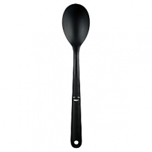 A critical component for your kitchen utensil set, this sturdy nylon spoon resists heat up to 400°F and is compatible with nonstick cookware. A critical component for your kitchen utensil set, this sturdy nylon spoon resists heat up to 400°F and is compatible with nonstick cookware.