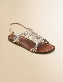 Her stylish little feet will be the talk of the town when she slips them into these striking sandals.Slip-on with buckle closurePolyurethane upperSynthetic liningSynthetic soleImportedAdditional InformationKid's Shoe Size Guide (European Equivalent) Her stylish little feet will be the talk of the town when she slips them into these striking sandals.Slip-on with buckle closurePolyurethane upperSynthetic liningSynthetic soleImportedAdditional InformationKid's Shoe Size Guide (European Equivalent)