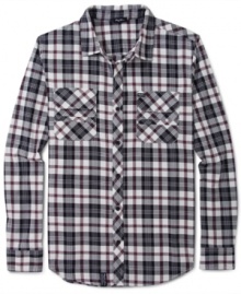 Get checked out in this handsome shirt by LRG and make a lasting impression. Get checked out in this handsome shirt by LRG and make a lasting impression.