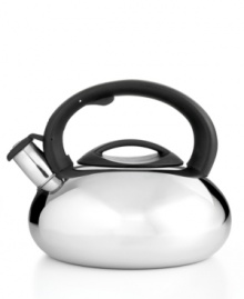 Perfect to a tea! Stunning satin stainless steel is the perfect starting place for the best brew of your favorite blend. A seamless rolled bottom and heat-resistant silicone trigger handle keep ease and convenience on your range. Perfect to a tea! Stunning satin stainless steel is the perfect starting place for the best brew of your favorite blend. A seamless rolled bottom and heat-resistant silicone trigger handle keep ease and convenience on your range.