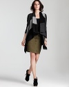 Flaunt trend-right color blocking in neutral hues with this C by Bloomingdale's luxe cashmere cardigan.