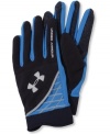 Fleece gloves made the attention to detail usually seen only on all-pro gear: Under Armour gloves made of moisture-management ColdGear® fabric with reflective piping, silicon palm for enhanced grip, and full cuff for extra insulation.