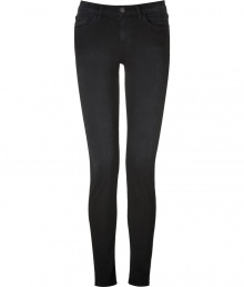 The tried and true favorite of the fashion set, these J Brand jeans are easy and flattering with a skinny leg and plenty of stretch - Classic five-pocket style, zip fly, button closure, belt loops - Slim fit - Wear with a pullover, leather jacket, and booties