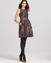 A colorful confetti print on this BOSS Black silk dress lends a feminine, festive feel to both day and evening looks.