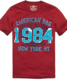 Get graphic in your casual wardrobe with this t shirt from American Rag. Get graphic in your casual wardrobe with this t shirt from American Rag.