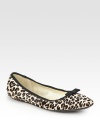 Subtle grosgrain bow sweetens this lavish leopard-print calf hair silhouette. Leopard-print calf hair upperLeather liningLeather and rubber solePadded insoleMade in ItalyOUR FIT MODEL RECOMMENDS ordering one half size up as this style runs small. 