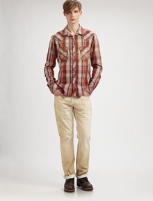 A low-rise classic is cut with straight legs and a comfortable fit in crisp, lightly-colored denim.Zip flyFive-pocket styleInseam, about 33CottonMachine washMade in USA A low-rise classic is cut with straight legs and a comfortable fit in crisp, lightly-colored denim.Zip flyFive-pocket styleInseam, about 33CottonMachine washMade in USA