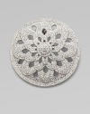 EXCLUSIVELY AT SAKS. Dazzling and delicate floral motif, totally encrusted with fiery, pavé crystals.Crystal Rhodium plated Diameter, about 2 Pin backing with ball clasp to wear as a pendant Imported