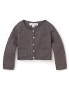 Pearls & Popcorn Infant Girls' Pocket Cardigan - Sizes 12-36 Months