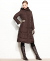 Winter warming at its best: Larry Levine's tailored maxi puffer keeps the cold at bay in style!