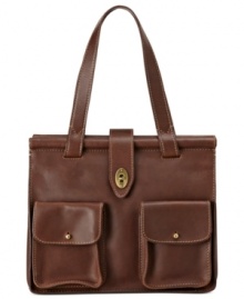 Understated and elegant, this everyday design from Fossil will escort you from work to weekend in style. Soft leather is outfitted with discrete signature detailing and convenient front pockets, while the generous interior meets all your daily demands. Understated and elegant, this everyday design from Fossil will escort you from work to weekend in style. Soft leather is outfitted with discrete signature detailing and convenient front pockets, while the generous interior meets all your daily demands.