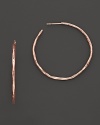 From the Rosé collection, hammered hoop earrings in rose gold. Designed by Ippolita.