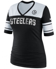 Game on! Make it known Pittsburgh Steelers fans mean business with this NFL t-shirt from Nike. Game on! Make it known Pittsburgh Steelers fans mean business with this NFL t-shirt from Nike.