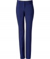 Bring high style to your workweek chic with these flattering wool-blend pants from Piazza Sempione - Flat front, belt loops, off-seam pockets, back welt pockets with buttons, straight leg with creasing - Wear with a silk blouse or V-neck pullover and embellished ballet flats