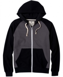 You style standard just became a standout with the cool color-blocked design on this hoodie from Chor.