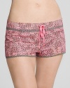 Sleep easy in these comfy and cute lace-trimmed shorts.