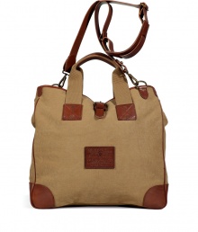 Tote around your essentials in style with this luxe carryall from Polo Ralph Lauren - Canvas with leather detailing, top carrying handles, adjustable leather shoulder strap, front leather logo detail -Perfect for everyday use or for traveling in style Tote around your essentials in style with this luxe carryall from Polo Ralph Lauren - Canvas with leather detailing, top carrying handles, adjustable leather shoulder strap, front leather logo detail -Perfect for everyday use or for traveling in style