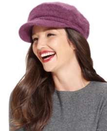 This just in...cozy angora newsboy from Nine West adds the perfect trend-right touch to your winter wear. This just in...cozy angora newsboy from Nine West adds the perfect trend-right touch to your winter wear.