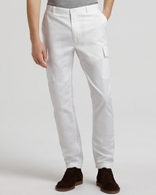 Paul Smith White Slim Fit Cargo Pants Paul Smith White Slim Fit Cargo Pants
